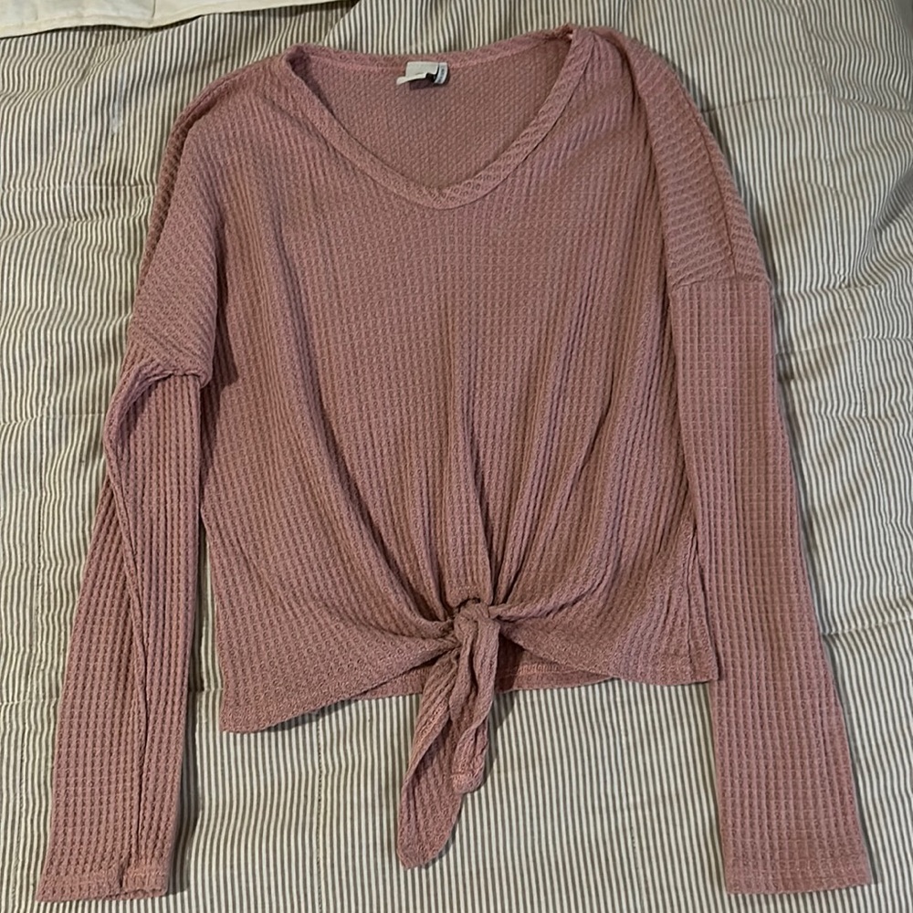 Pink Cropped Long Sleeve